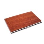 accessoire en bois et métal porte-cartes