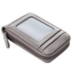 accessoire porte-cartes en cuir pu zippé