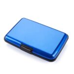 accessoire porte-cartes en métal lisse RFID