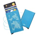 accessoire porte-cartes métal carte du monde