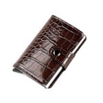 porte-cartes chic style crocodile verni