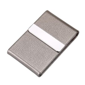 porte-cartes compact en simili cuir et métal
