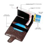 porte-cartes élégant en crocodile verni