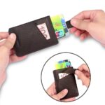 porte-cartes élégant en cuir véritable RFID