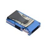 porte-cartes élégant en métal avec pince à billet