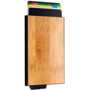 porte-cartes en bois et métal automatique