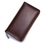 porte-cartes en cuir à glissière moderne
