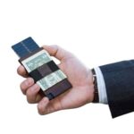 porte-cartes en cuir élégant avec RFID