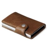 porte-cartes en cuir lisse RFID