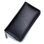 porte-cartes en cuir long avec protection RFID