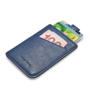 porte-cartes en cuir véritable fin RFID
