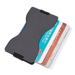 porte-cartes en métal avec élastique RFID