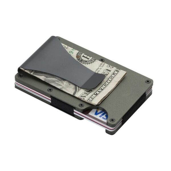 porte-cartes en métal avec pince à billet Le rock