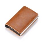 porte-cartes en simili cuir style rétro