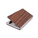 porte-cartes moderne en bois et métal