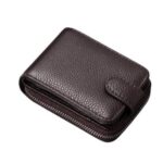 porte-cartes RFID en cuir véritable