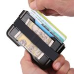 porte-cartes simple en aluminium Le rock