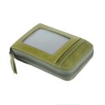 porte-cartes zippé cuir lisse anti RFID