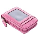 porte-cartes zippé en cuir pu sécurisé RFID