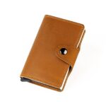 Porte-documents en cuir et métal sécurisé RFID
