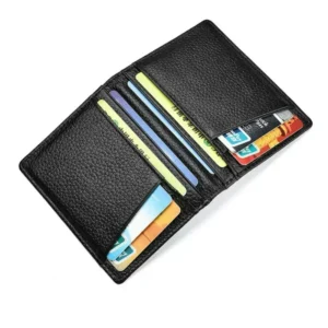 Porte-carte en cuir véritable pour homme, style minimaliste
